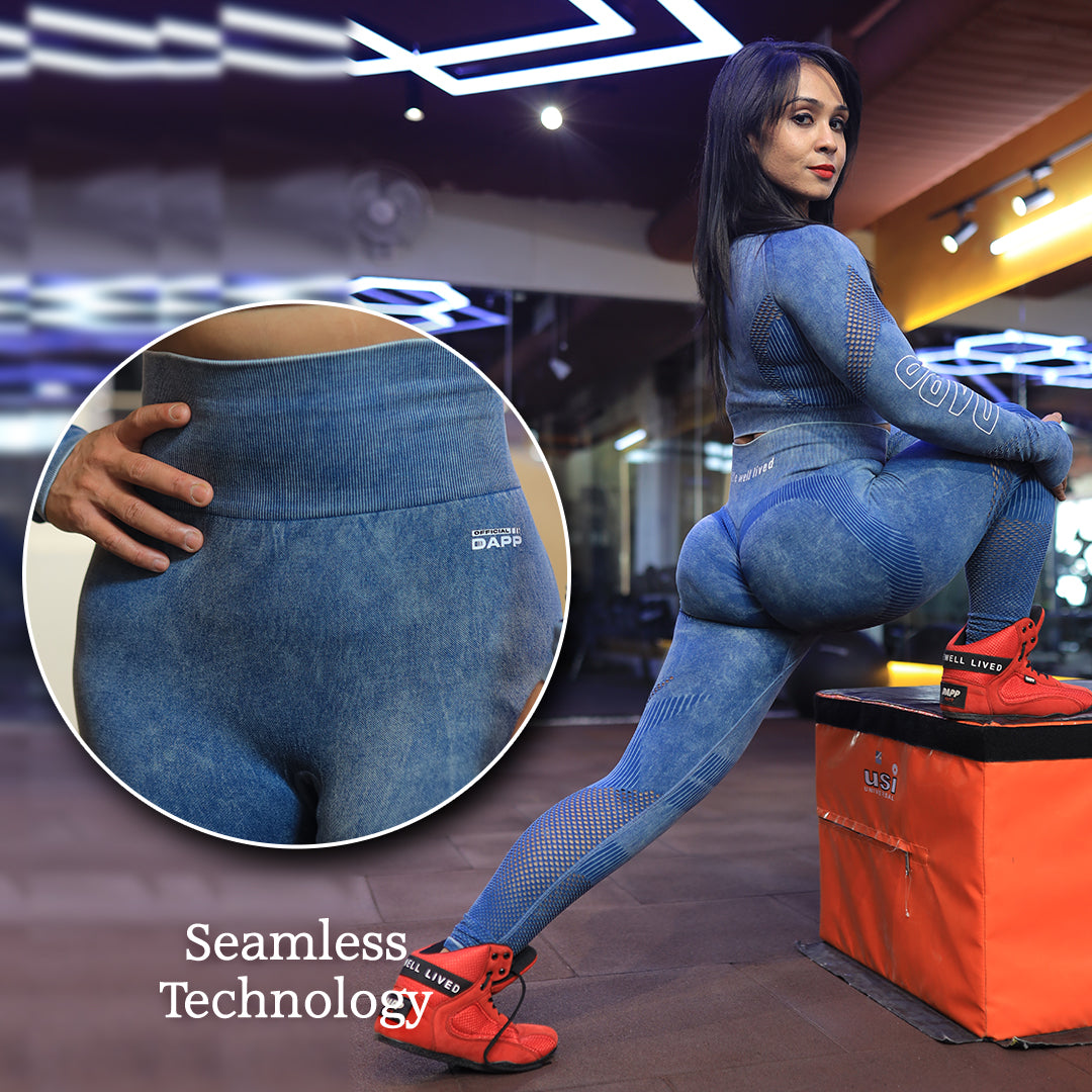 Stonewash Leggings Blue