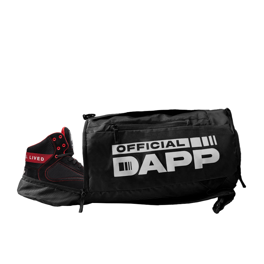 DAPP ActiveKit Weightlifting Black Shoes and Athletic Duffle Bag Black