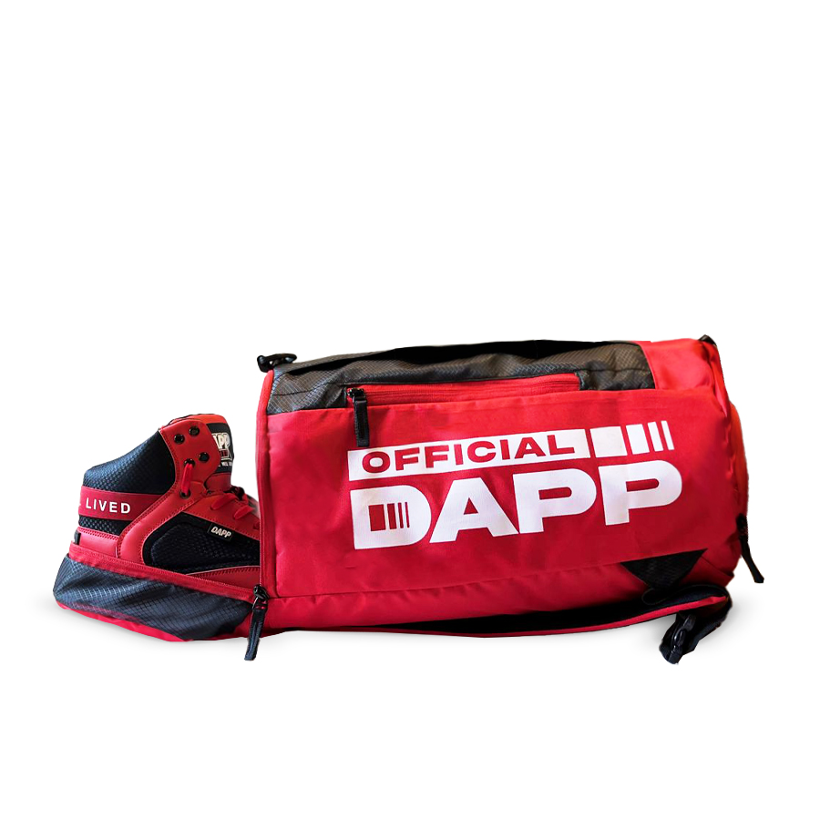 DAPP ActiveKit Weightlifting RedBlack Shoes and Athletic Duffle Bag Red